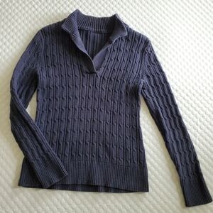 Navy Cable Knit Sweater